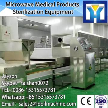 Tunnel belt microwave machine for drying and sterilizing wheat germ